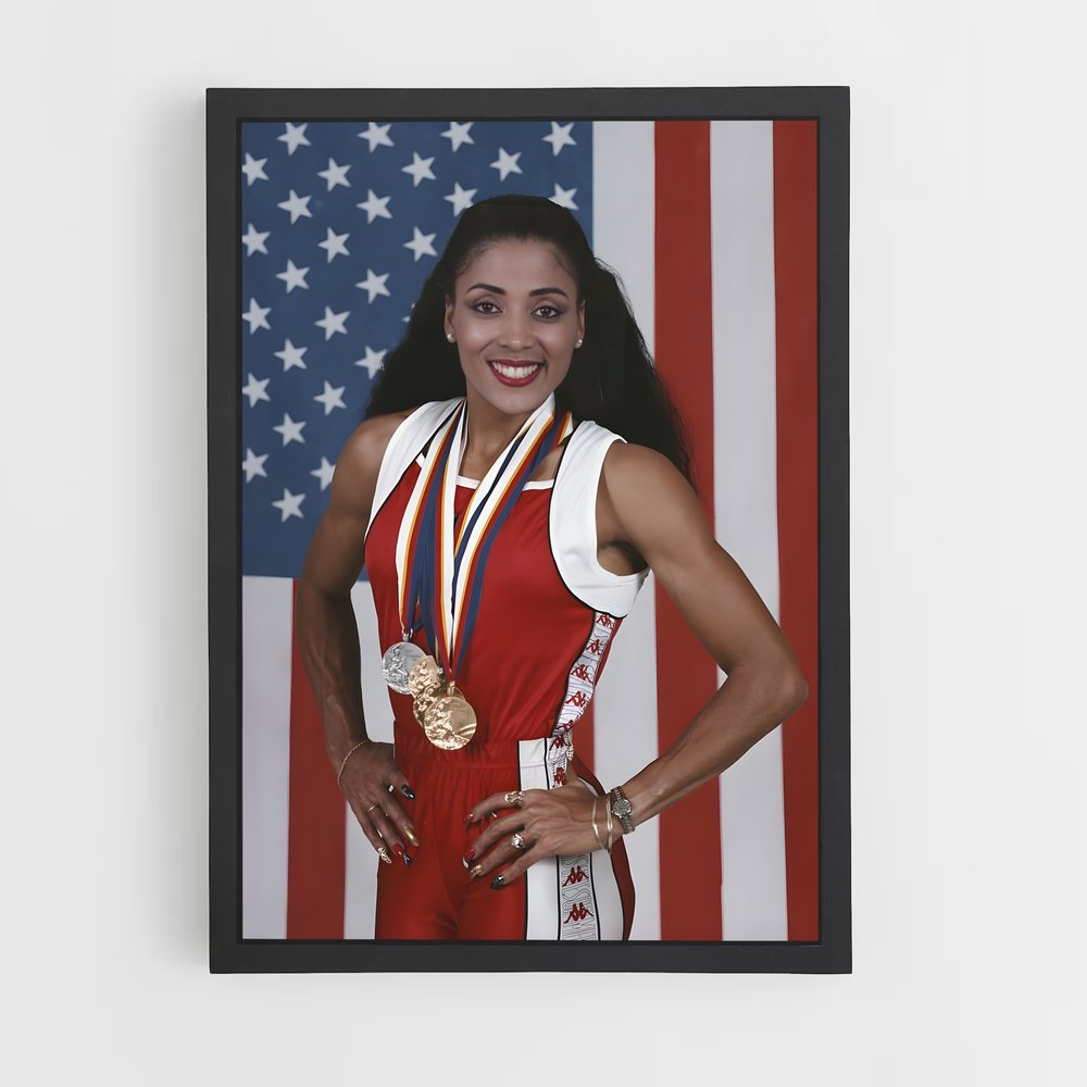Poster Lightning in Red – affiche Athlétisme (vue 2)